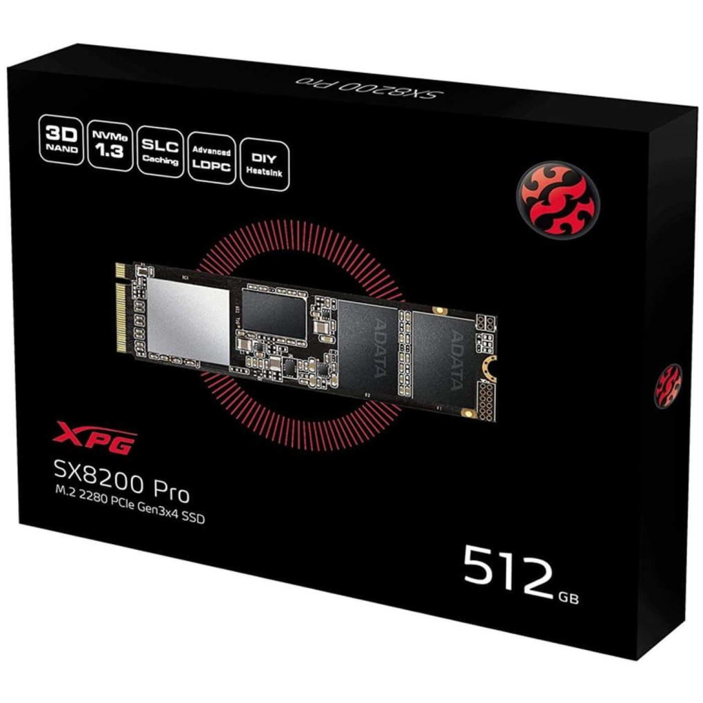 Накопичувач SSD Adata M.2 NVMe 512Gb XPG SX8200 Pro (ASX8200PNP-512GT-C)