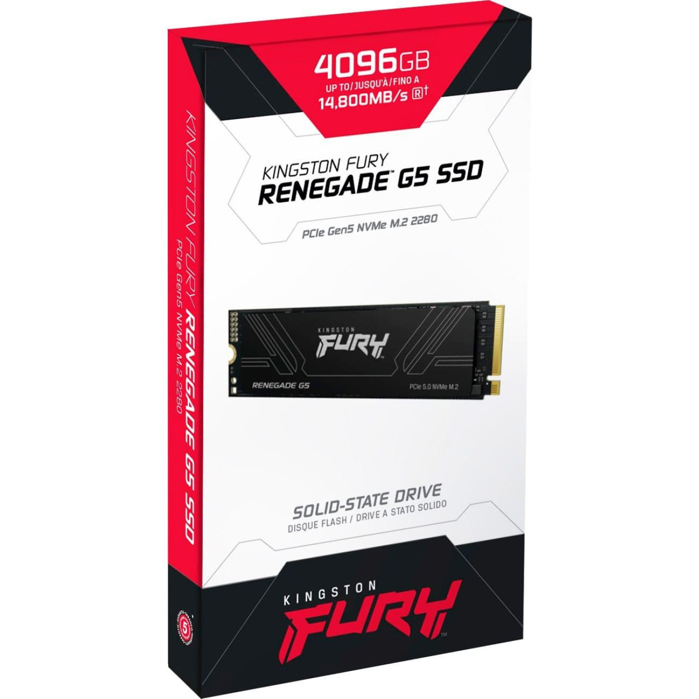 Накопичувач SSD Kingston m.2 NVMe 4TB FURY Renegade G5 PCIe 5.0 (SFYR2S/4T0)