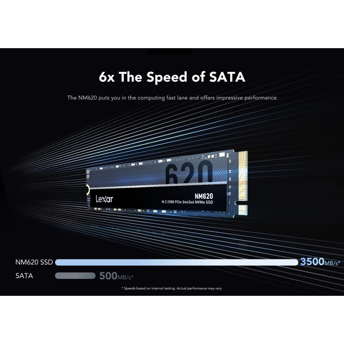 Накопичувач SSD Lexar m.2 NVMe 512GB NM620 500 480 (LNM620X512G-RNNNG)