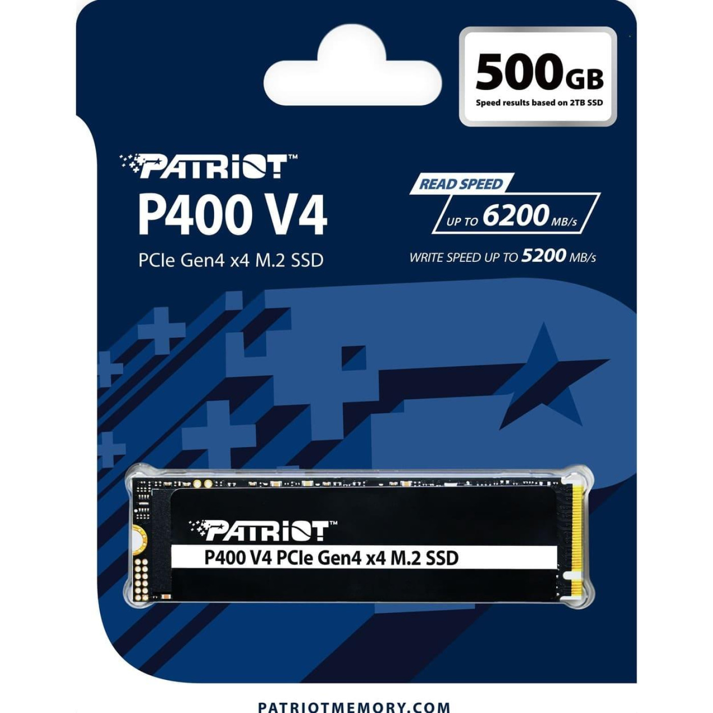 Накопичувач SSD Patriot m.2 NVMe 500GB P400 V4 PCIe 4.0 x4 TLC 512 480 (P400VP500GM28H)