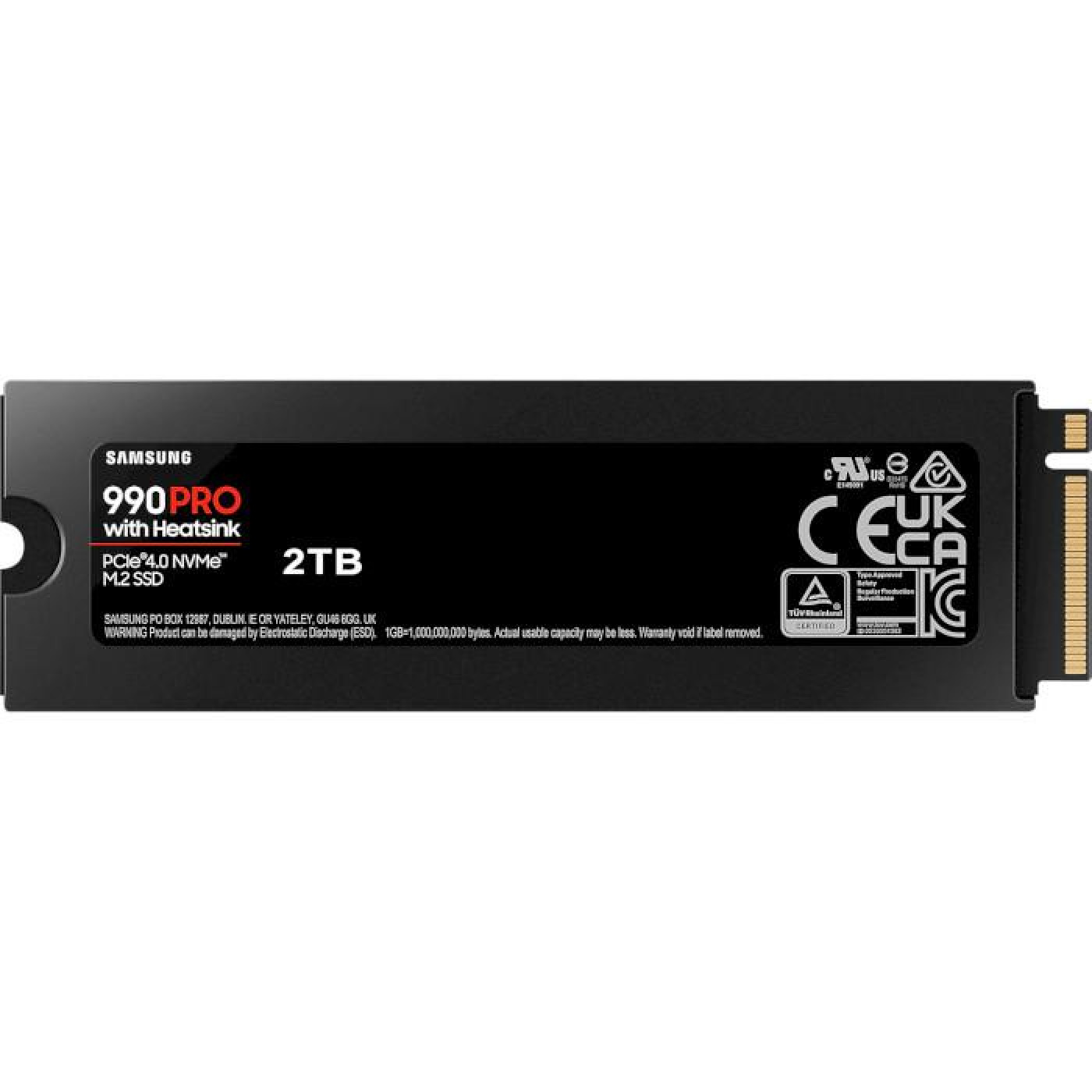 Накопичувач SSD Samsung m.2 NVMe 2TB 990 Pro Pascal TLC 7450/6900MB/s w/heatsink (MZ-V9P2T0GW)