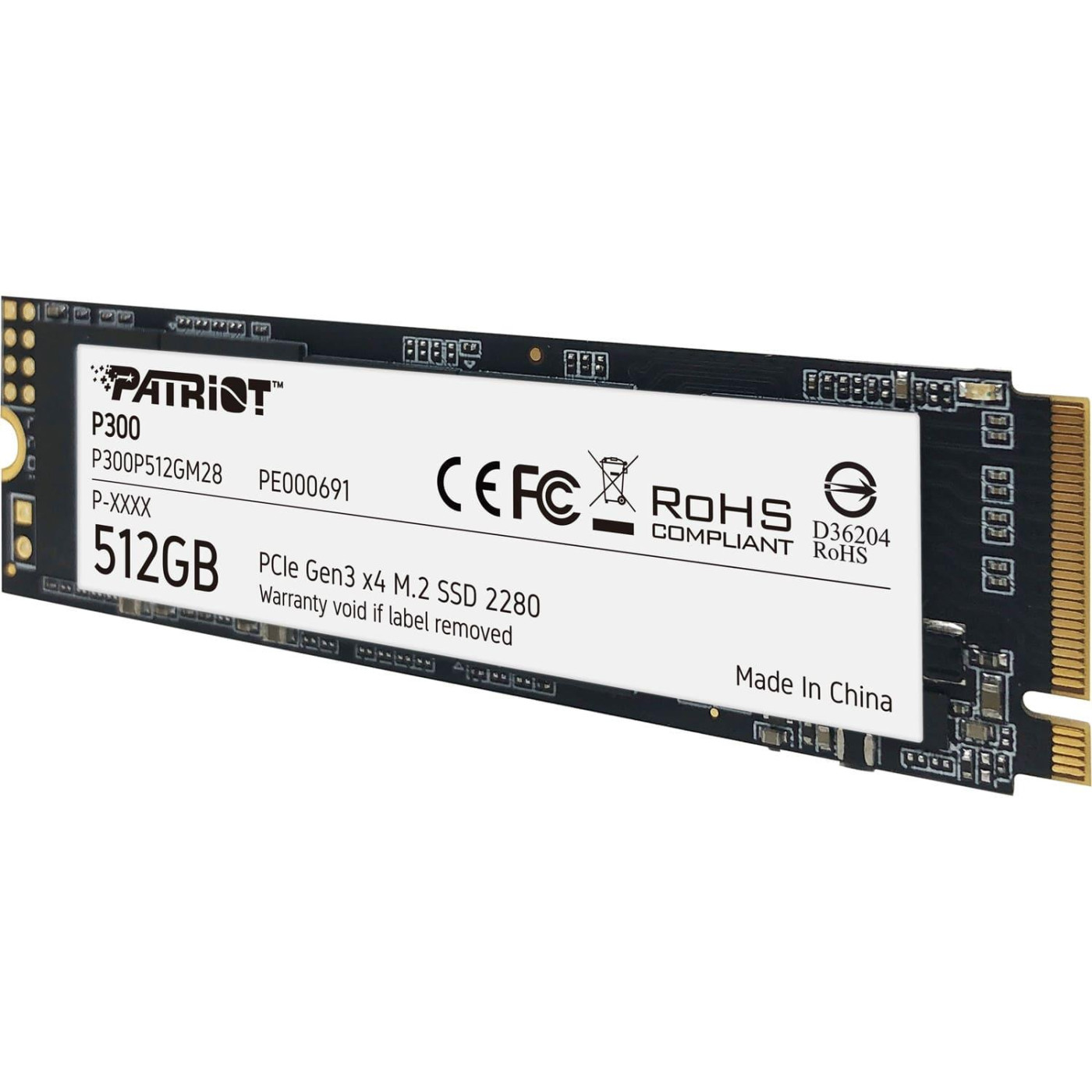 Накопичувач SSD Patriot m.2 NVMe 512Gb P300 480 500 (P300P512GM28)