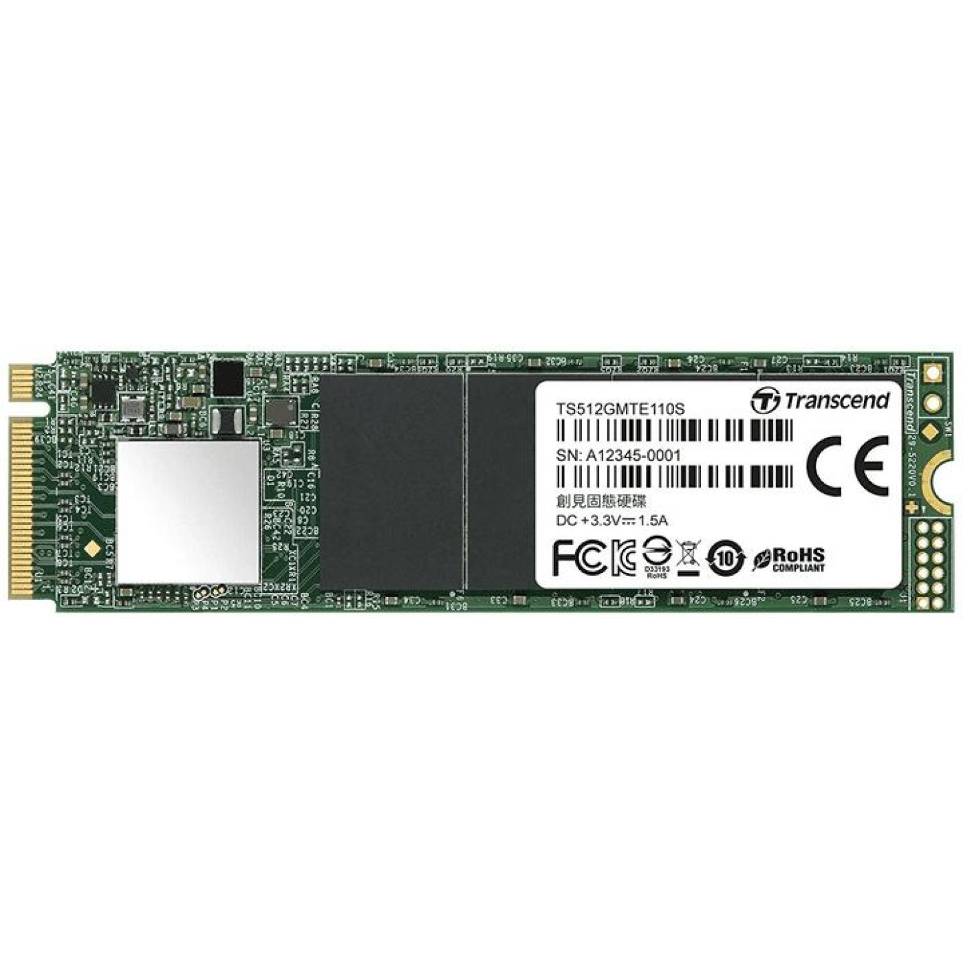 Накопичувач SSD Transcend m.2 NVMe 512Gb MTE110S 480 500 (TS512GMTE110S)