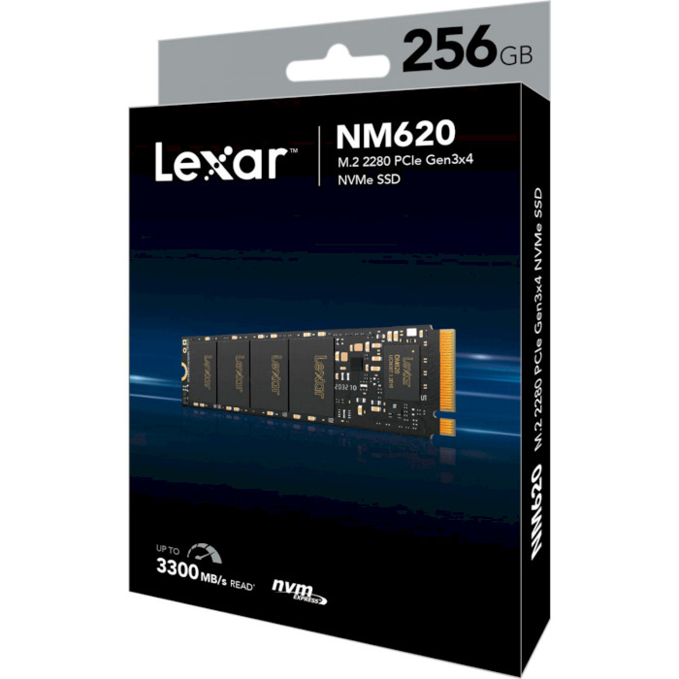 Накопичувач SSD Lexar m.2 NVMe 256GB NM620 PCIe 3.0 250 240 (LNM620X256G-RNNNG)