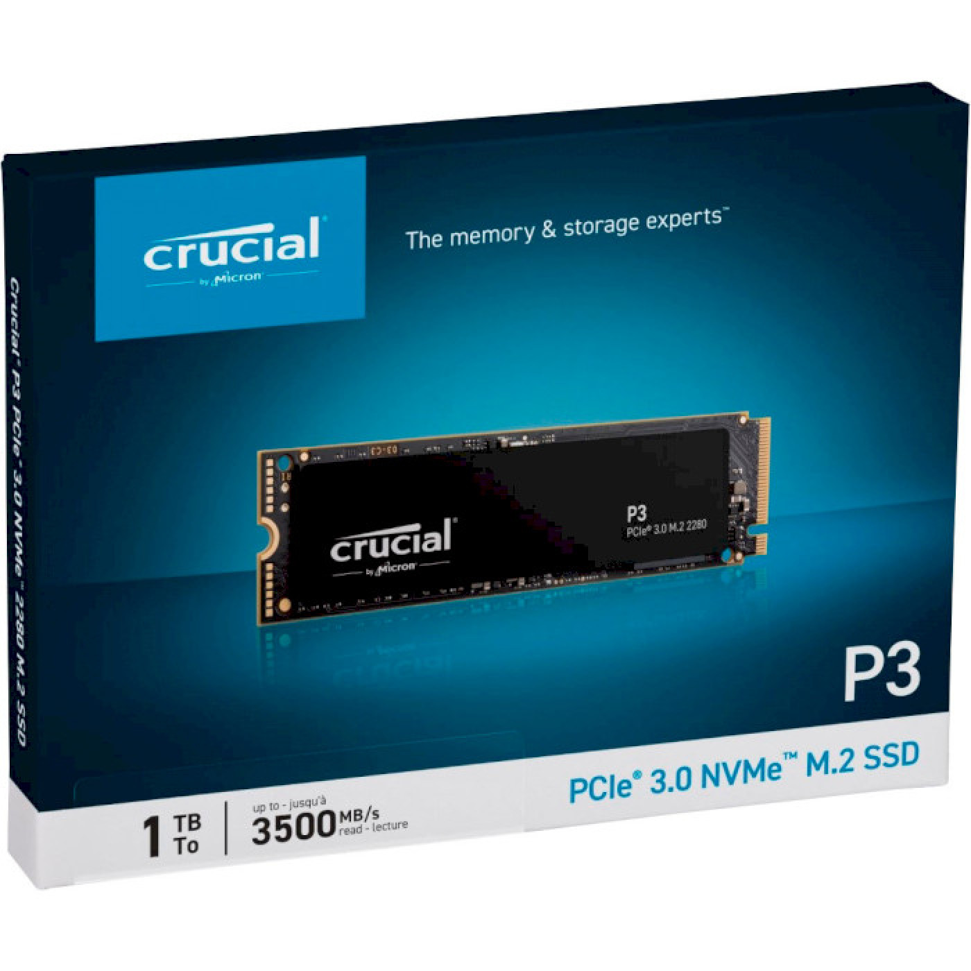 Накопитель SSD Crucial m.2 NVMe 1TB P3 CT1000P3SSD8 960 1024 (CT1000P3SSD8)