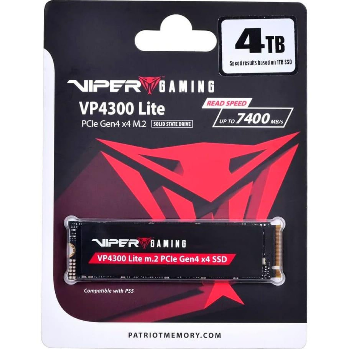 Накопитель SSD Patriot m.2 NVMe 4TB Viper VP4300 Lite (VP4300L4TBM28H)