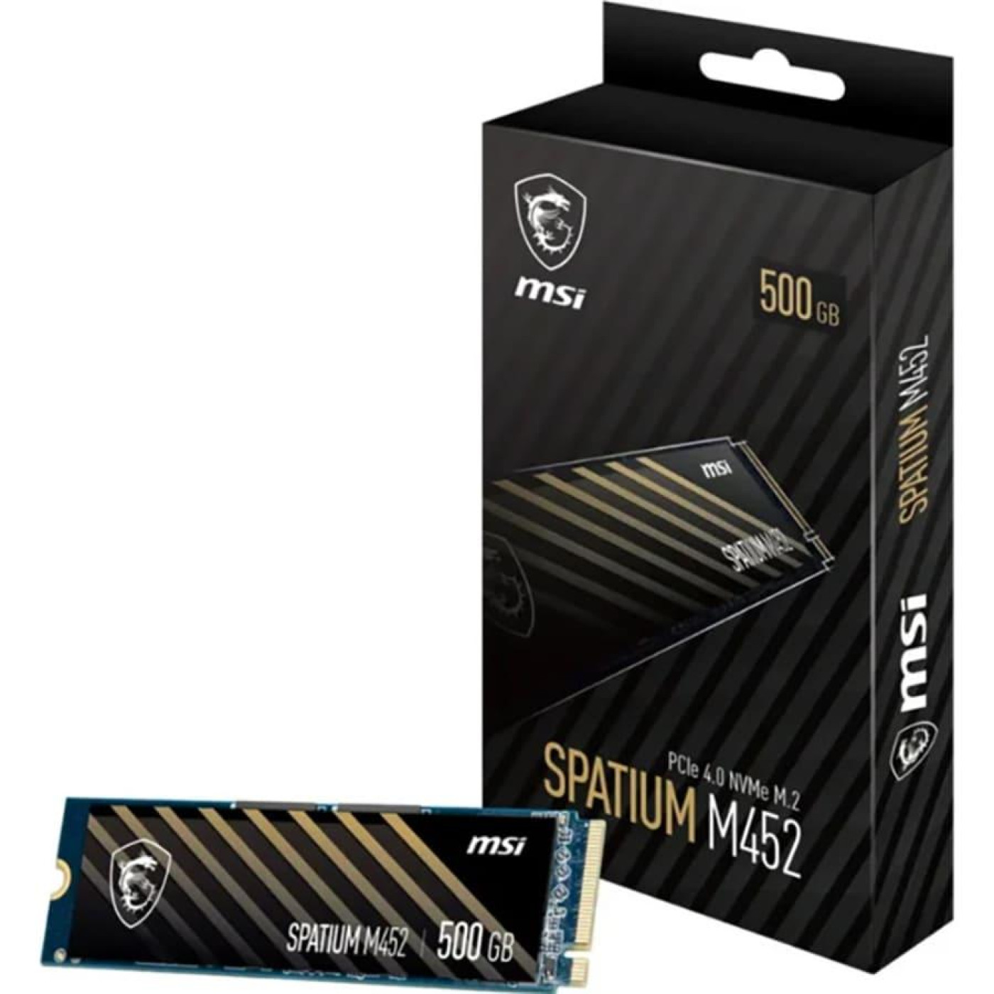 Накопичувач SSD MSI m.2 NVMe 500GB Spatium M452 PCIe 4.0 x4 3D NAND TLC (S78-440K210-P83)