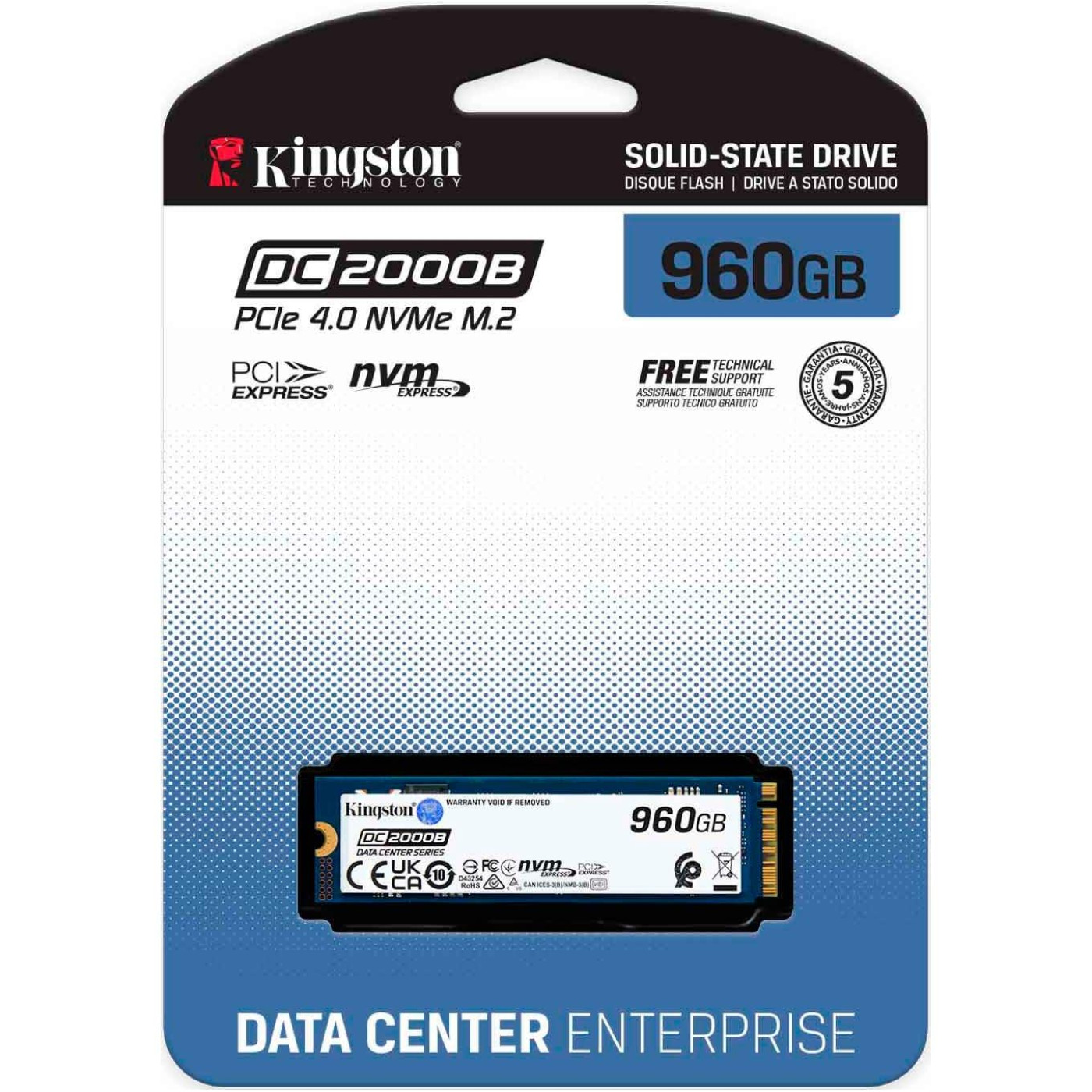 Накопичувач SSD Kingston m.2 NVMe 960GB M.2 960GB PCIe 4.0 960 1024 (SEDC2000BM8/960G)