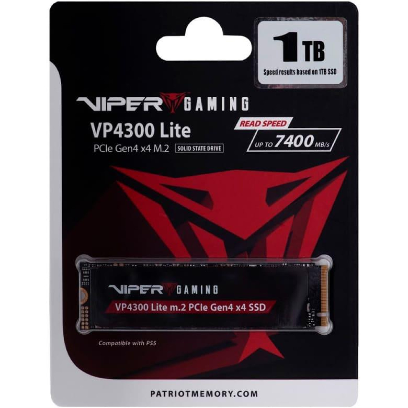 Накопичувач SSD Patriot m.2 NVMe 1TB VP4300 Lite M.2 2280 PCIe 4.0 x4 (VP4300L1TBM28H)