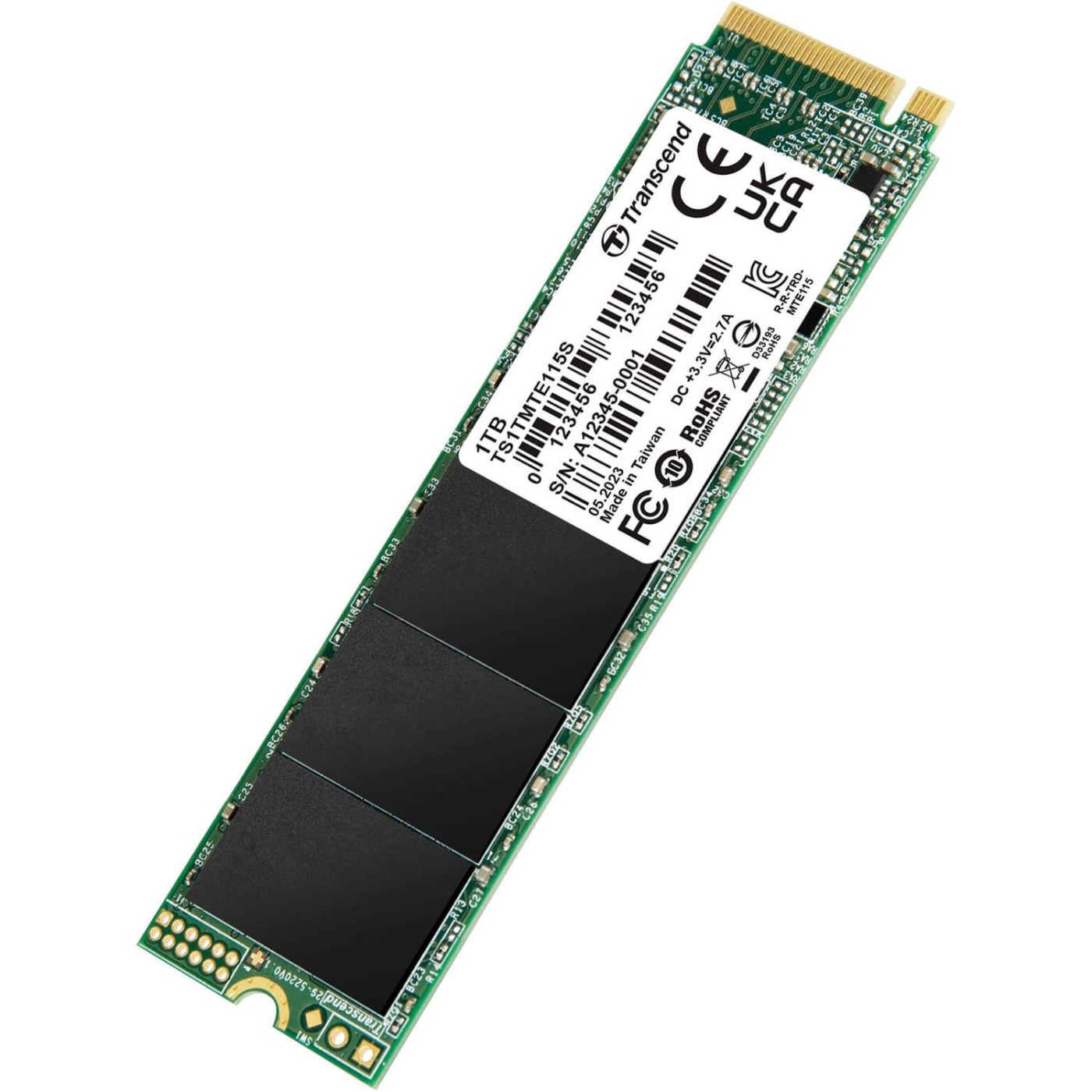 Накопичувач SSD Transcend m.2 NVMe 1Tb 115S (TS1TMTE115S)