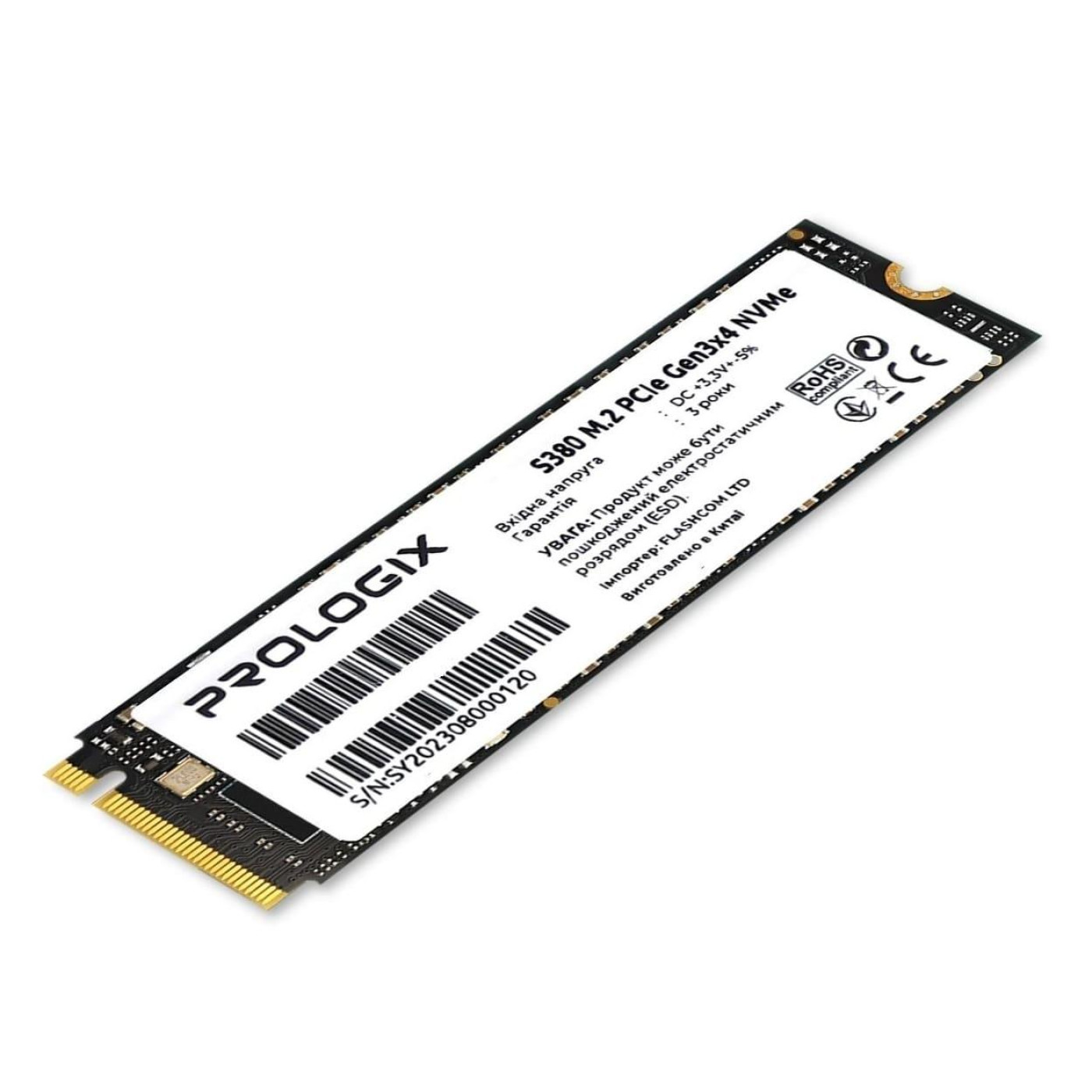 Накопичувач SSD ProLogix m.2 NVMe 256GB S380 TLC 240 250 (PRO256GS380)