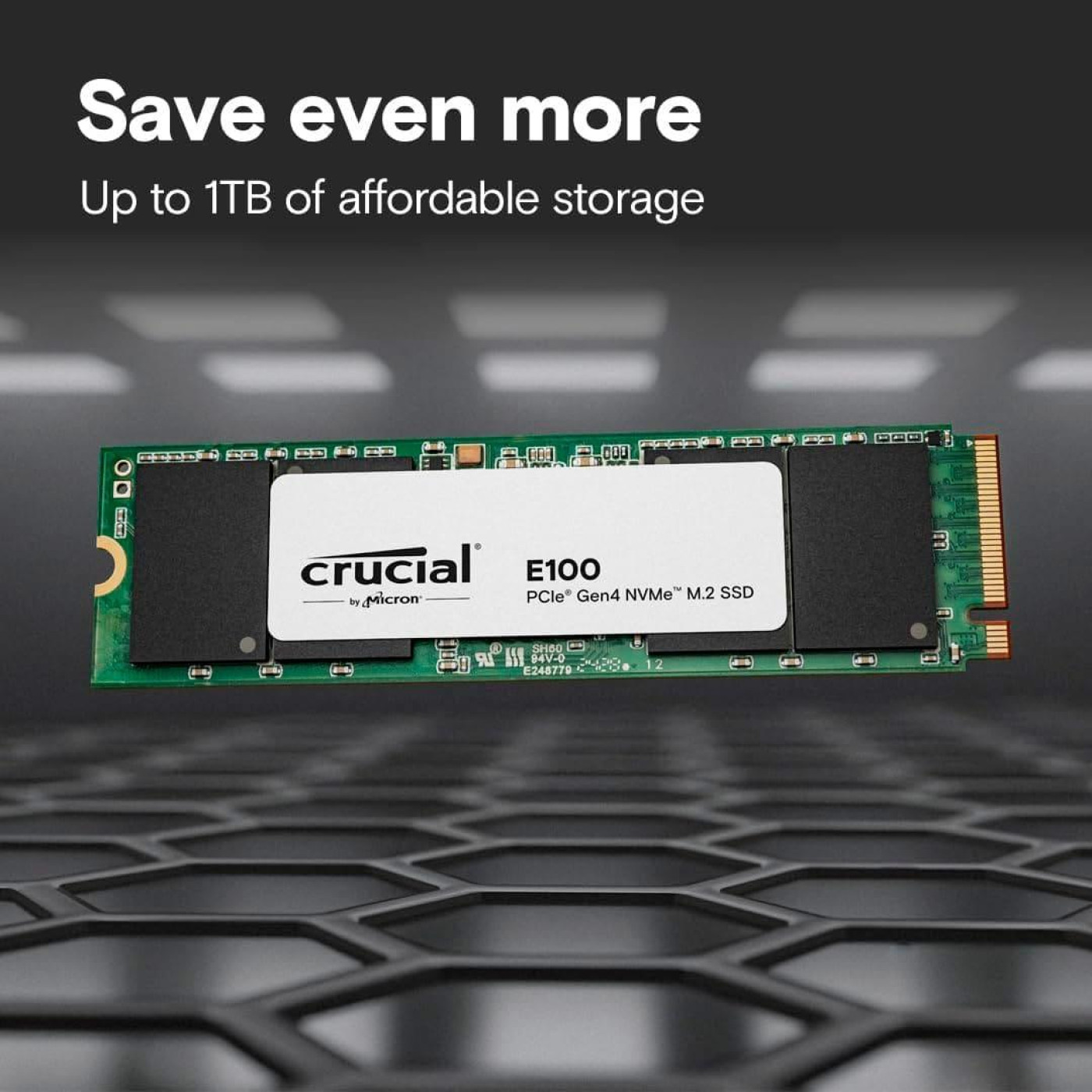 Накопичувач SSD Crucial m.2 NVMe 1TB E100 PCIe 4.0 (CT1000E100SSD8) U1