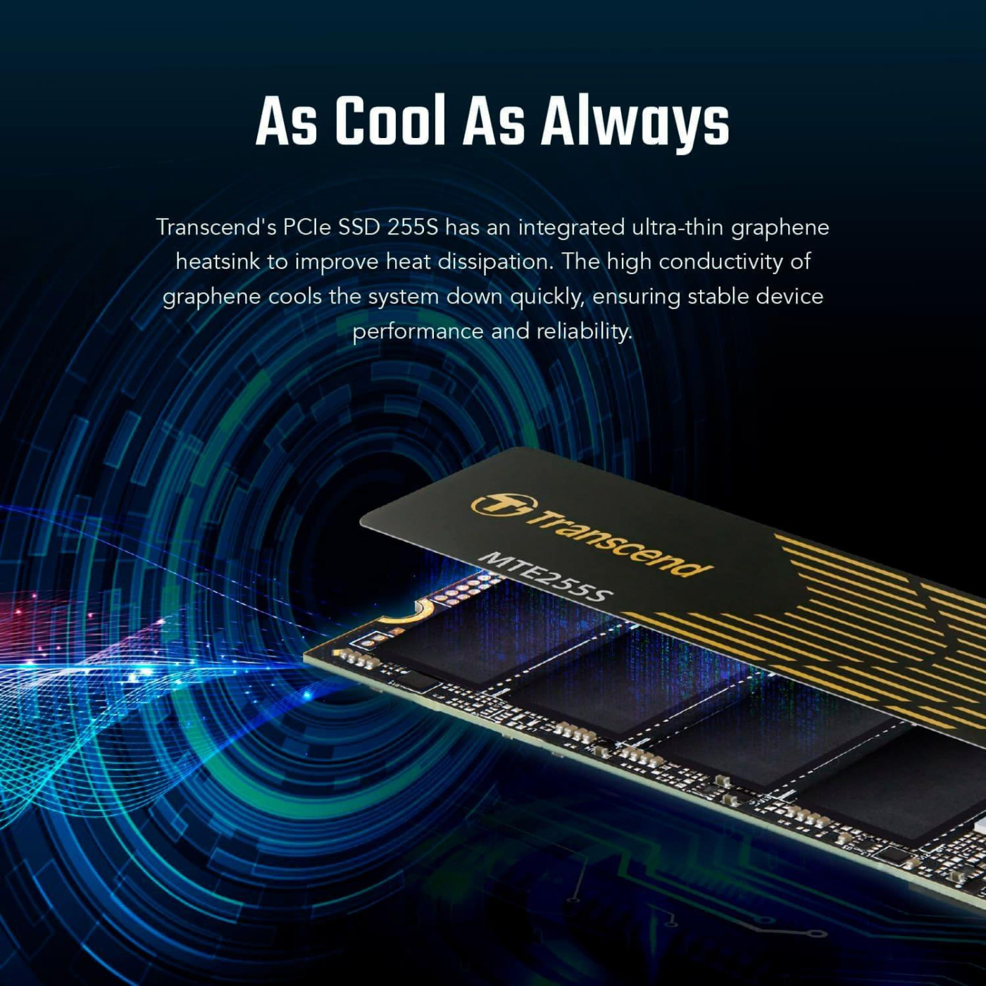 Накопитель SSD Transcend m.2 NVMe 1TB PCIe 4.0x4 3D NAND (TS1TMTE255S)