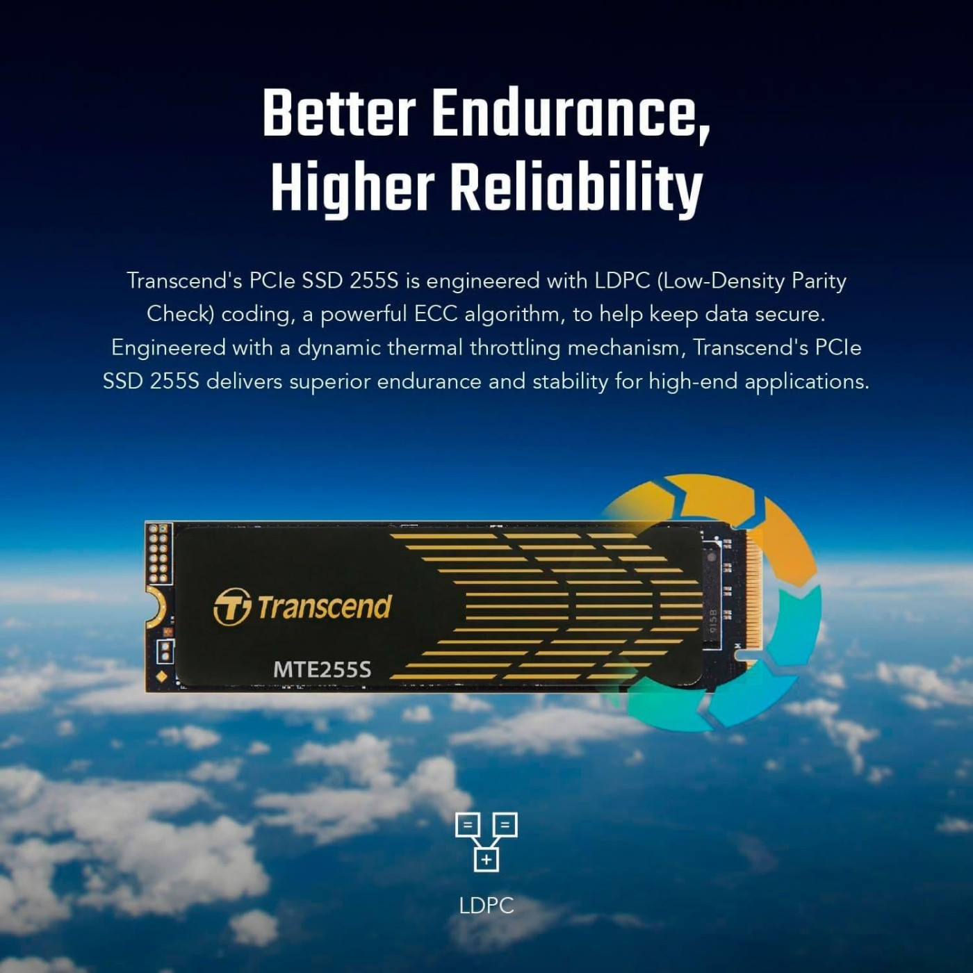 Накопитель SSD Transcend m.2 NVMe 2TB PCIe 4.0x4 3D NAND (TS2TMTE255S)