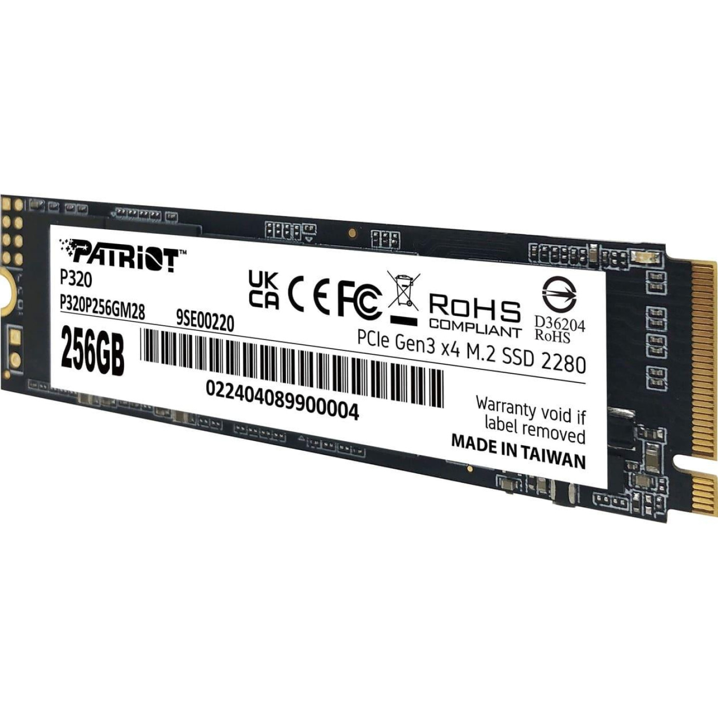 Накопичувач SSD Patriot m.2 NVMe 256GB P320 240 250 (P320P256GM28)