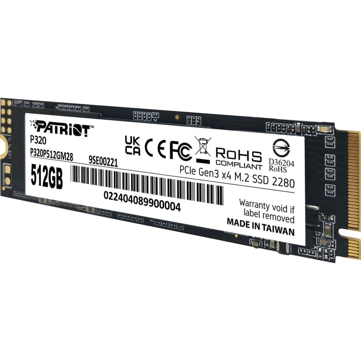 Накопичувач SSD Patriot m.2 NVMe 512GB P320 480 500 (P320P512GM28)