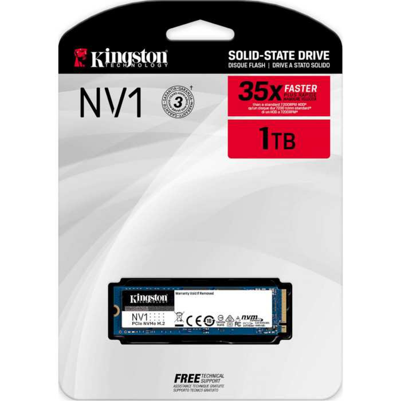 Накопитель SSD Kingston m.2 NVMe 1Tb NV1 960 1024 (SNVS/1000G) Б/у