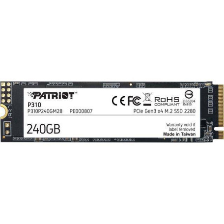 Накопичувач SSD Patriot m.2 NVMe 240Gb P310 PCIe 3.0 250 256 (P310P240GM28)
