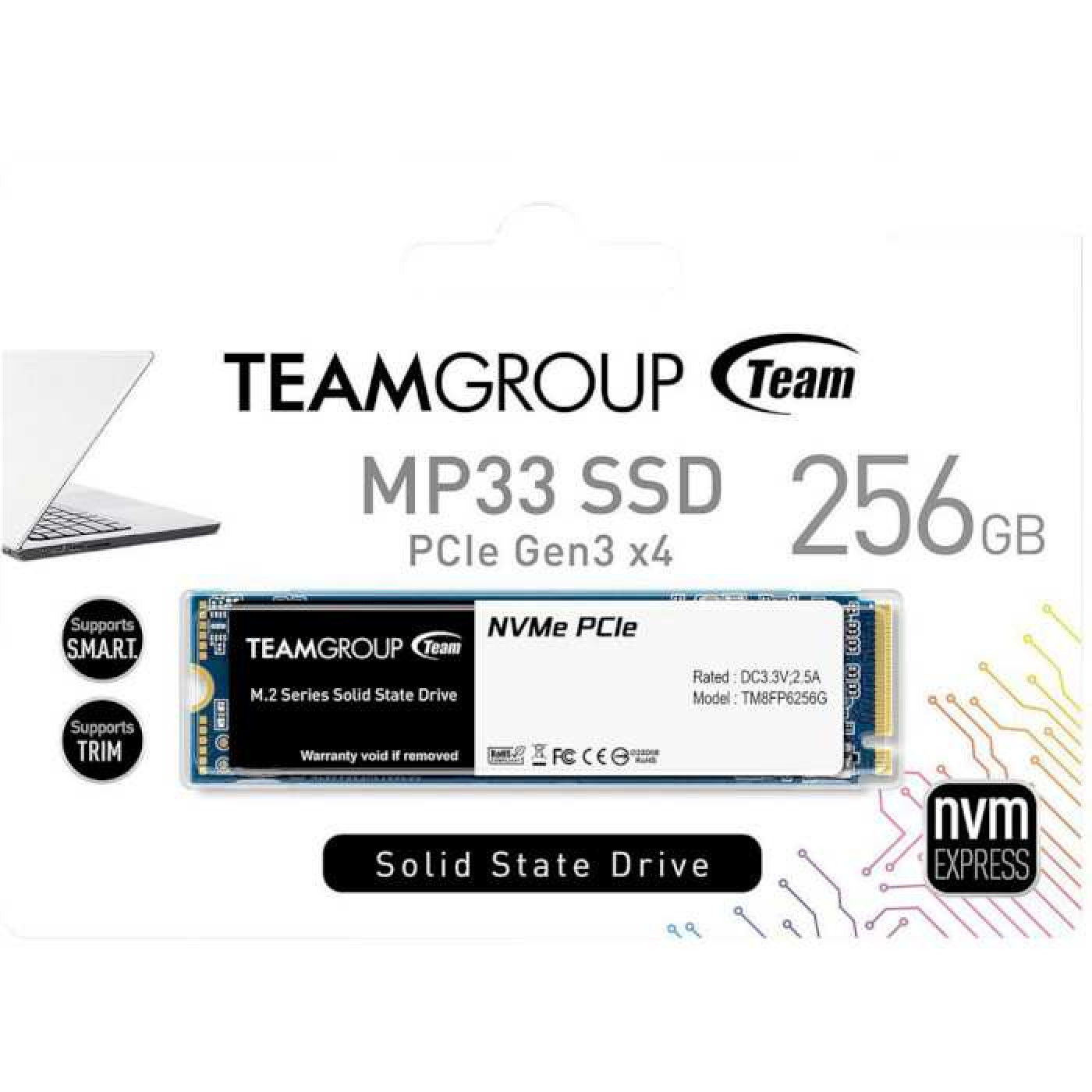 Накопитель SSD Team m.2 NVMe MP33 256 GB PCIe 3.0 240 (TM8FP6256G0C101)