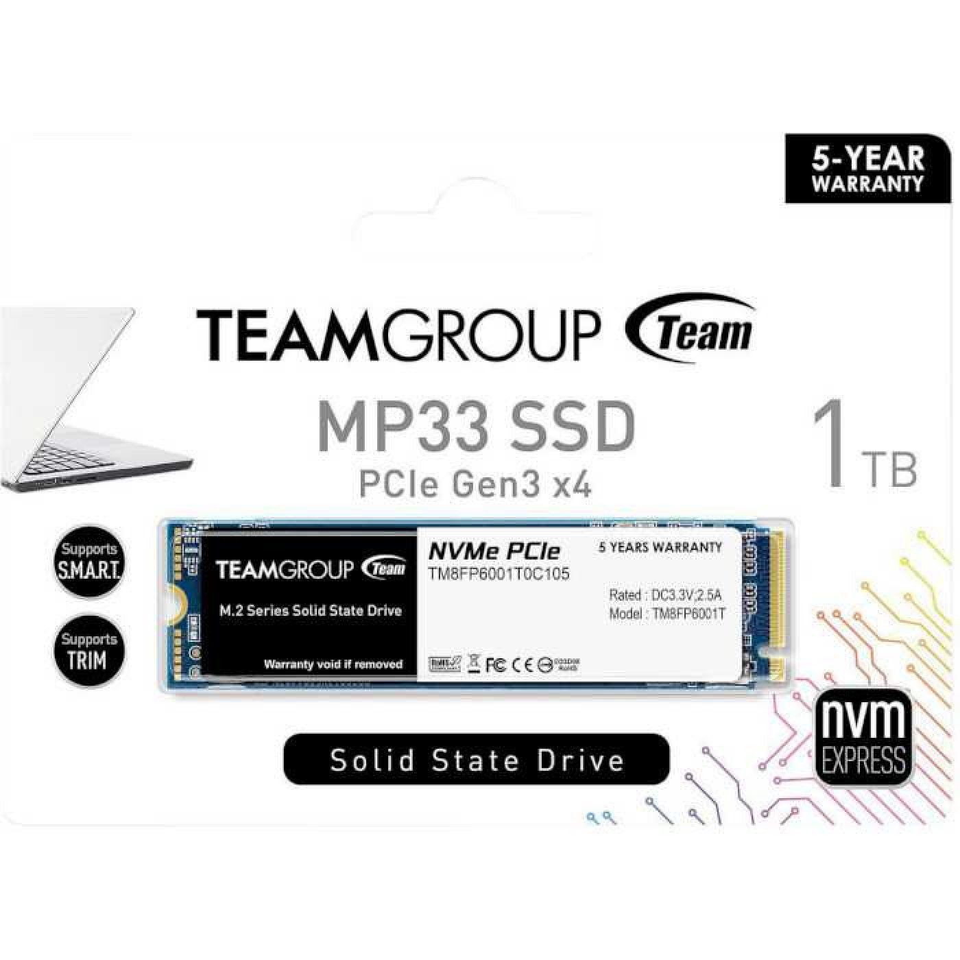 Накопитель SSD Team m.2 NVMe MP33 1 TB (TM8FP6001T0C101)