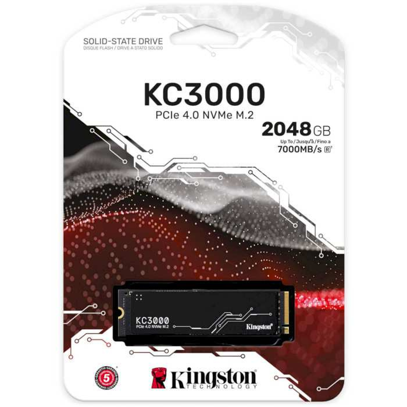 Накопичувач SSD Kingston m.2 NVMe 2TB KC3000 (SKC3000D/2048G)