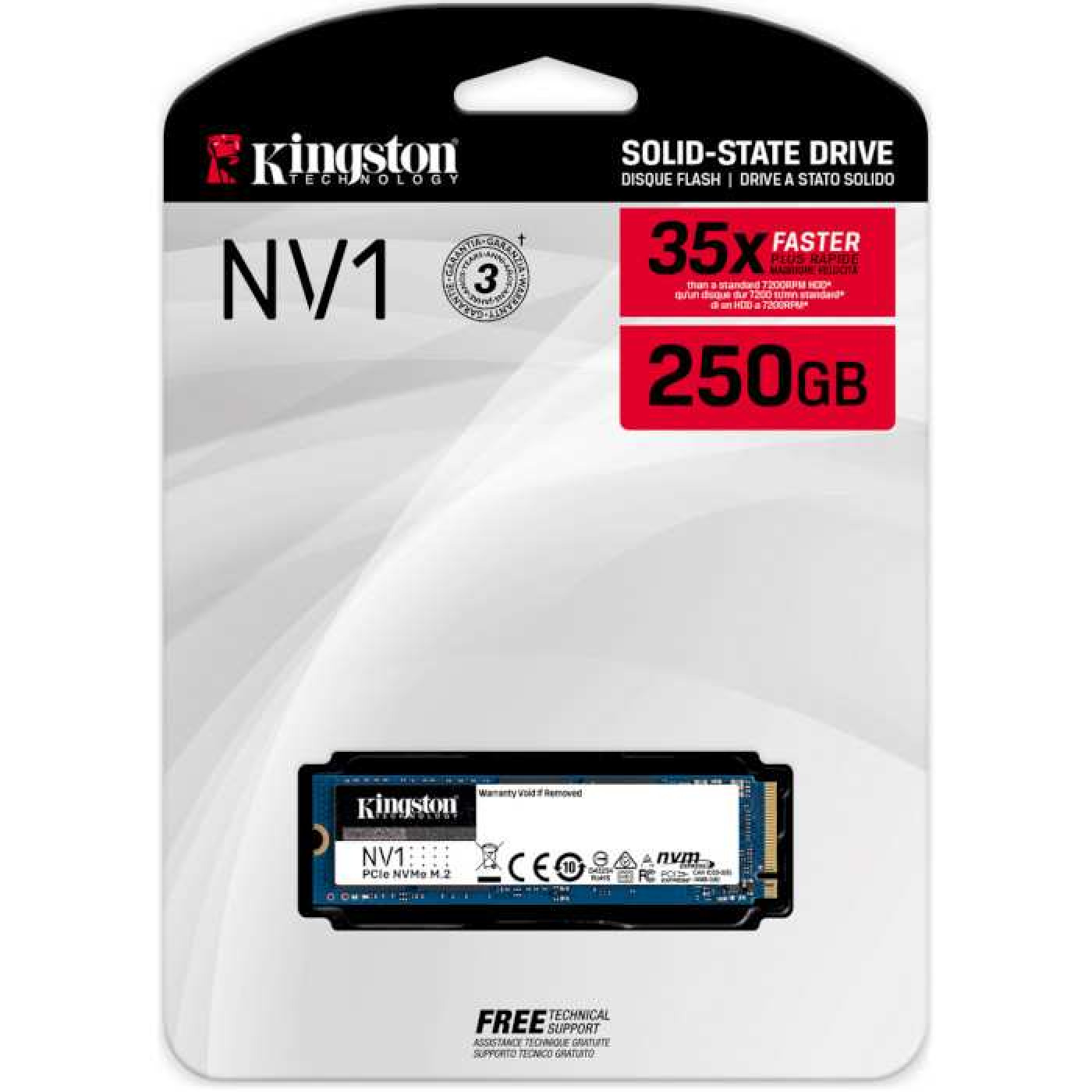 Накопичувач SSD Kingston m.2 NVMe 250Gb NV1 256 240 (SNVS/250G) Б/в
