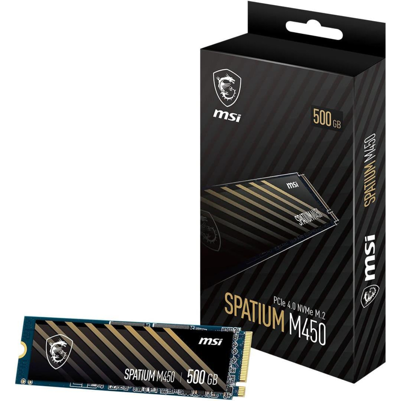 Накопичувач SSD MSI m.2 NVMe 500GB Spatium M450 V1 M.2 2280 PCIe 4.0 x4 NVMe 3D NAND TLC 512 480 (S78-440K380-P83)