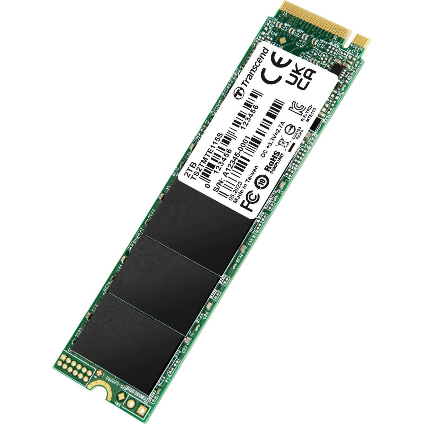 Накопичувач SSD Transcend m.2 NVMe 2TB (TS2TMTE115S)