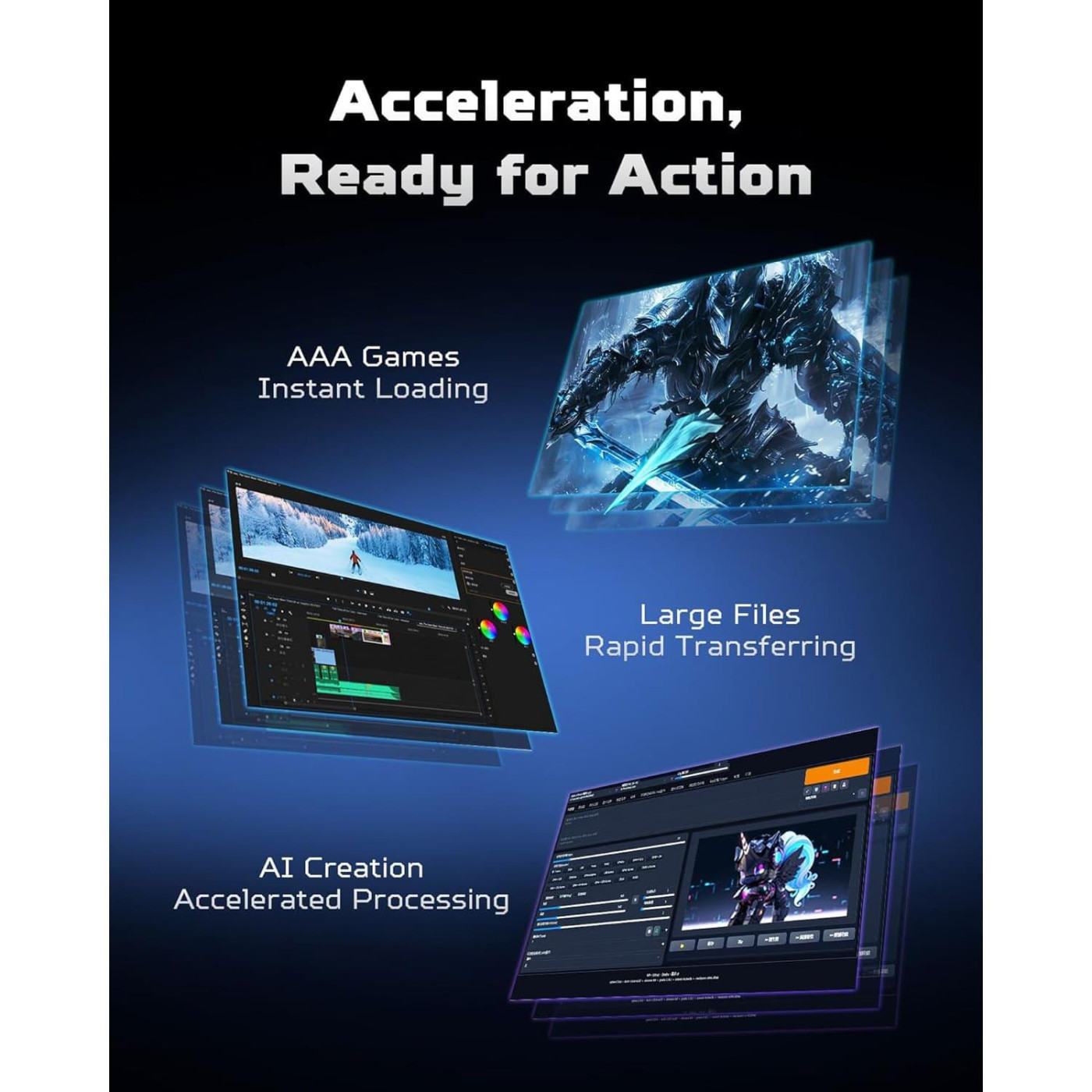 Накопитель SSD Acer Predator m.2 NVMe 4TB GM6 PCI Express 4.0 x4 (BL.9BWWR.135)