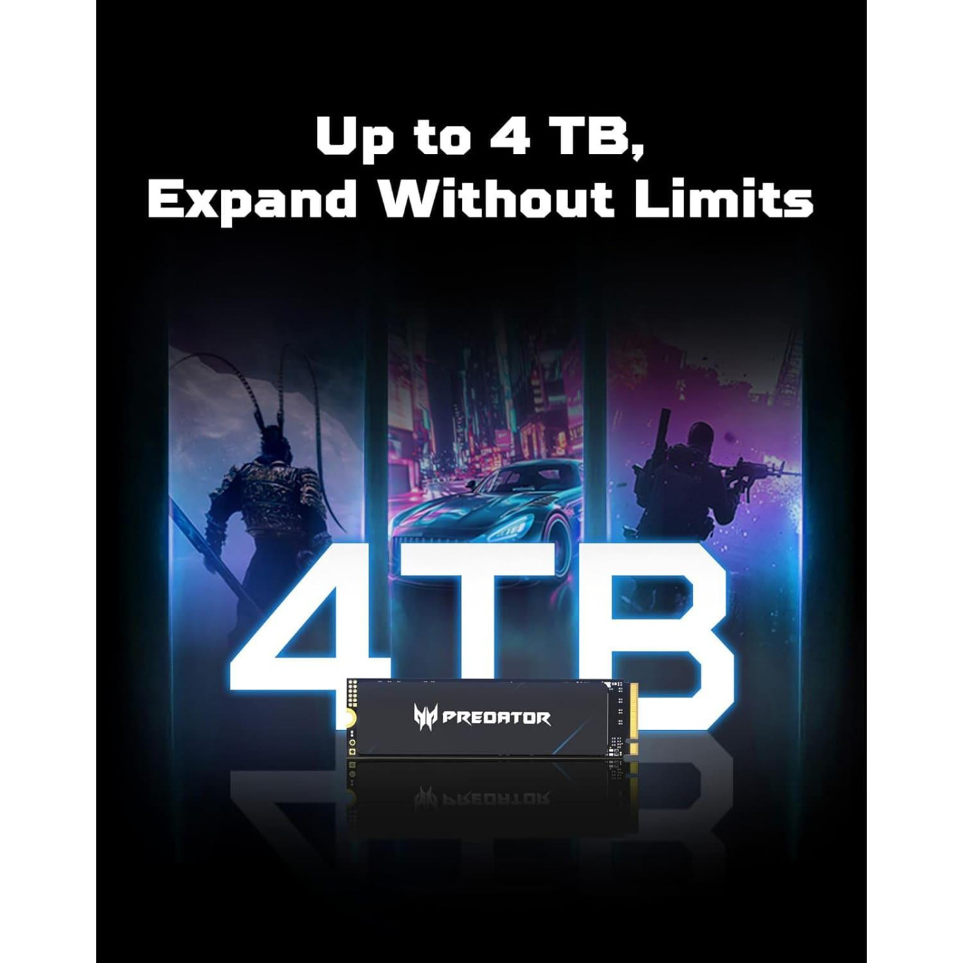 Накопитель SSD Acer Predator m.2 NVMe 4TB GM9000 PCI Express 5.0 x4 (BL.9BWWR.131)