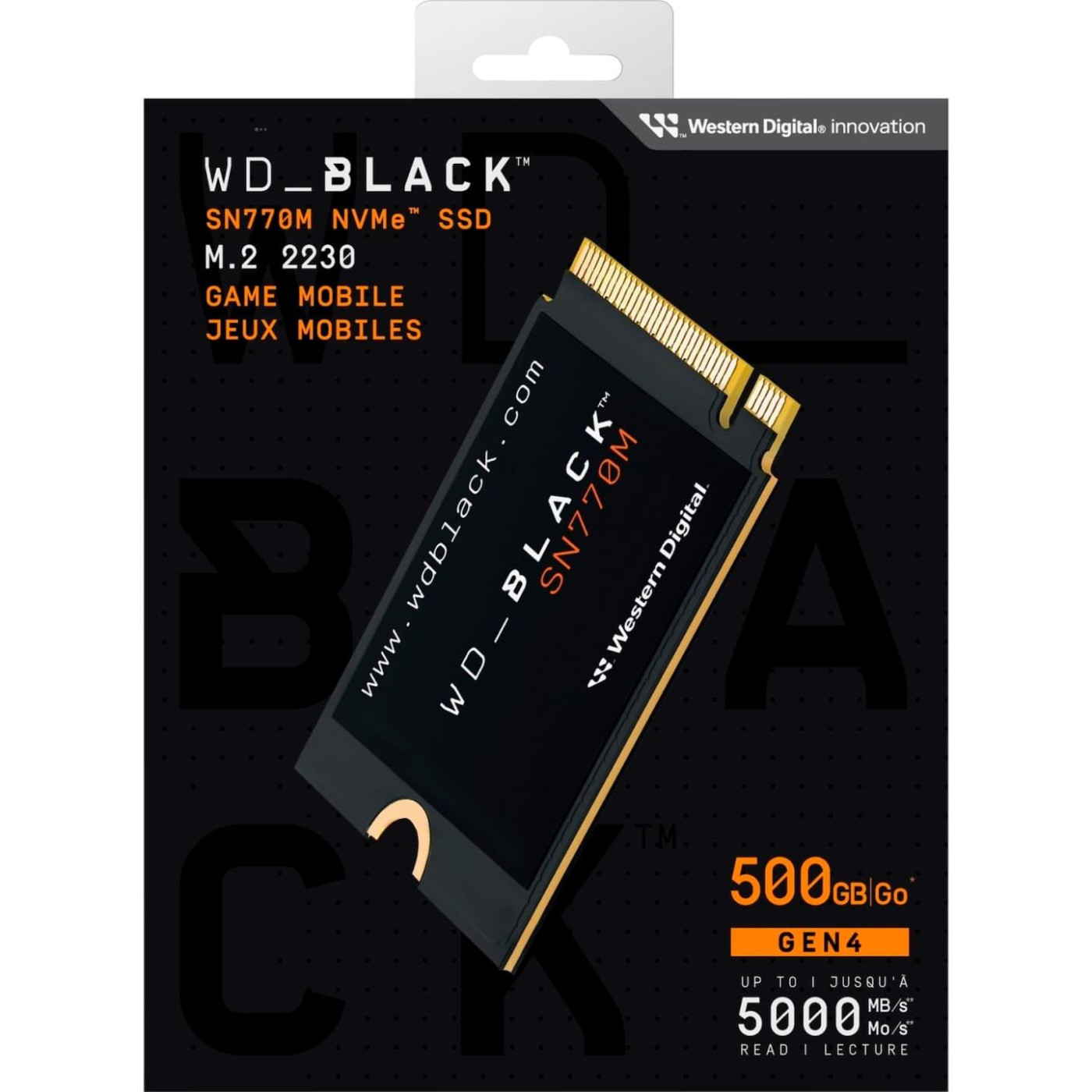 Накопитель SSD Western Digital m.2 NVMe 500GB WD Black SN770M 512 480 (WDS500G3X0G-00CHY0)