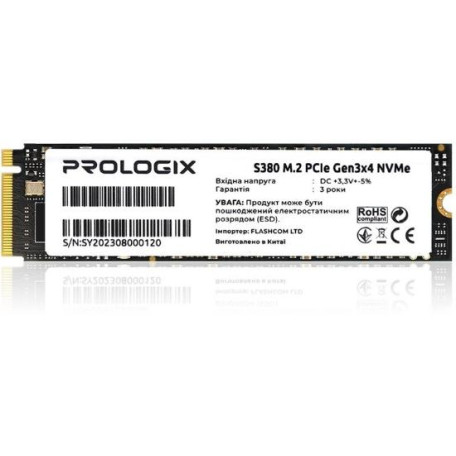 Накопичувач SSD ProLogix m.2 NVMe 256GB S380 TLC 240 250 (PRO256GS380)