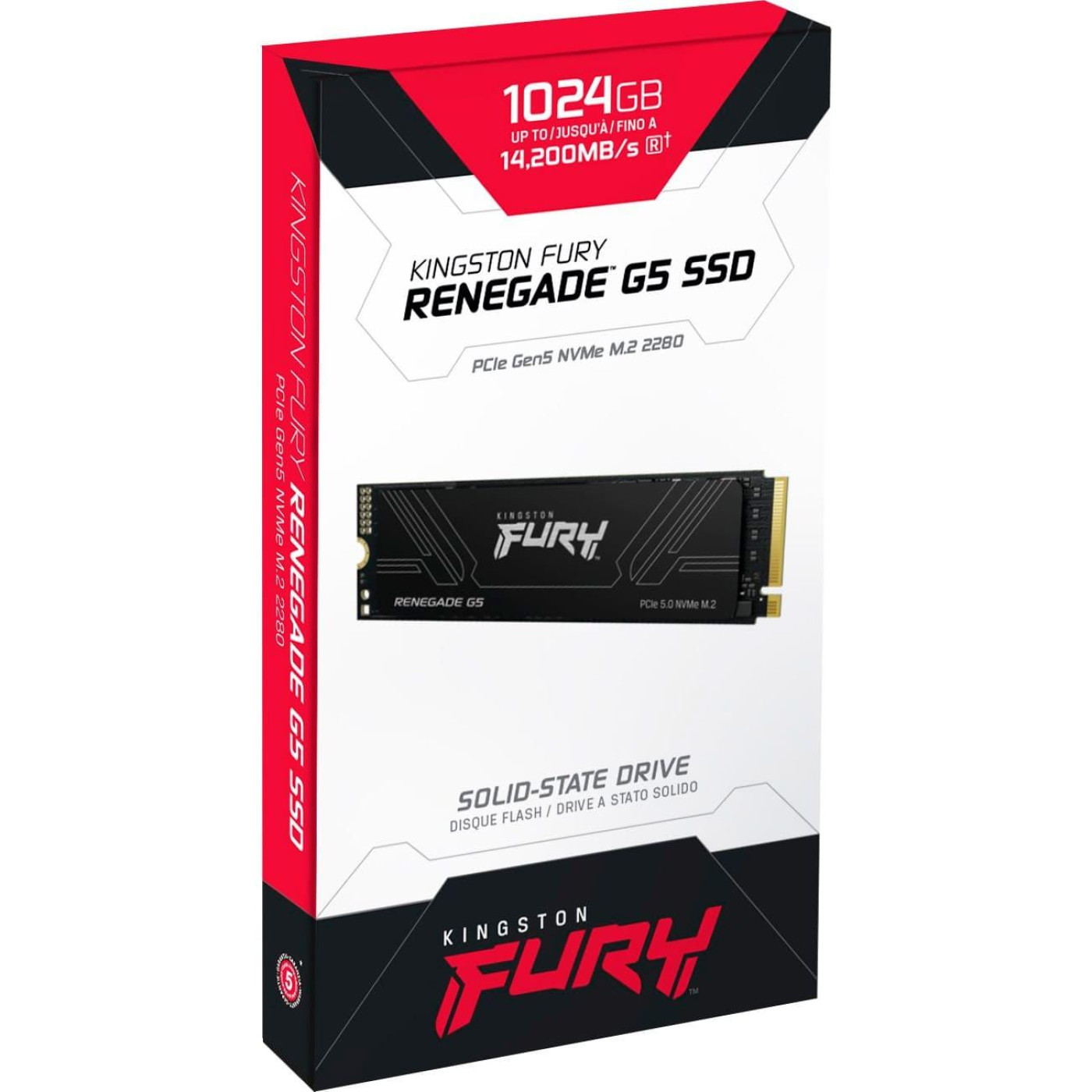 Накопичувач SSD Kingston m.2 NVMe 1TB FURY Renegade G5 PCIe 5.0 (SFYR2S/1T0)