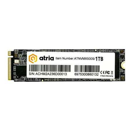 Накопичувач SSD ATRIA m.2 NVMe 1024GB X500S NVMe PCIe 3.0 NVMe ATNVMX500S/1024 1TB (ATNVMX500S/1024)