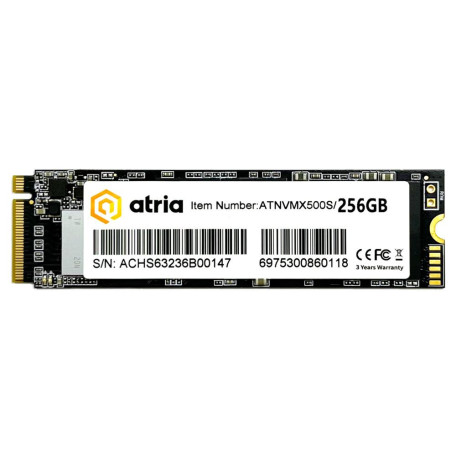 Накопичувач SSD ATRIA m.2 NVMe 256GB X500S NVMe PCIe 3.0 NVMe ATNVMX500S/256 240 250 (ATNVMX500S/256)