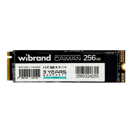 Накопичувач SSD Wibrand m.2 NVMe 256GB Caiman PCIe 3.0 240 250 (WIM.2SSD/CA256GB)