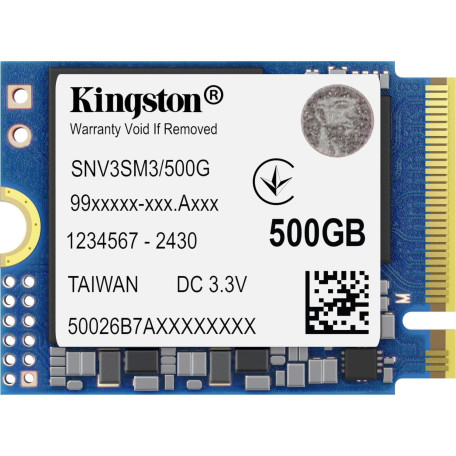 Накопитель SSD Kingston m.2 NVMe 500GB NV3 NVMe 2230 PCIe 4.0 x4 3D NAND 512 480 (SNV3SM3/500G)
