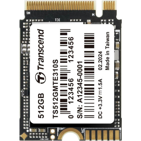 Накопичувач SSD Transcend m.2 NVMe 512GB M.2 2230 PCIe 4.0x4 3D TLC (TS512GMTE310S)