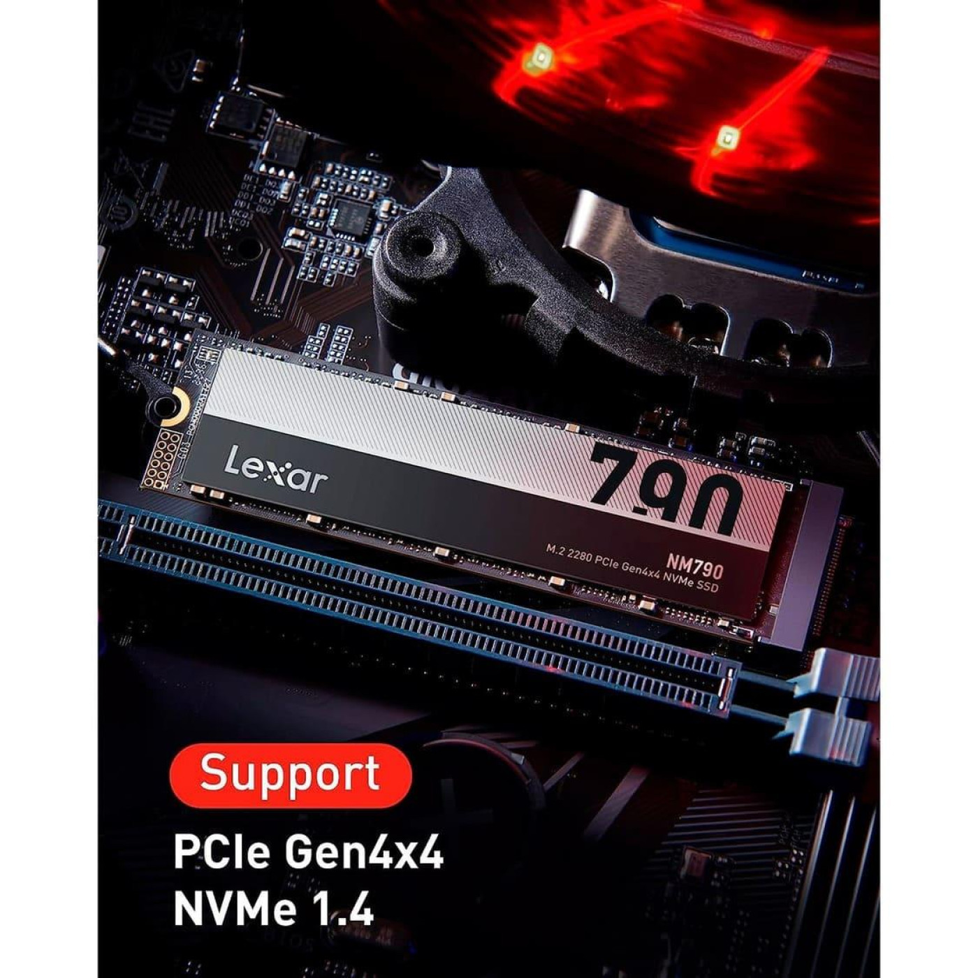 Накопичувач SSD Lexar m.2 NVMe 4TB NM790 (LNM790X004T-RNNNG)