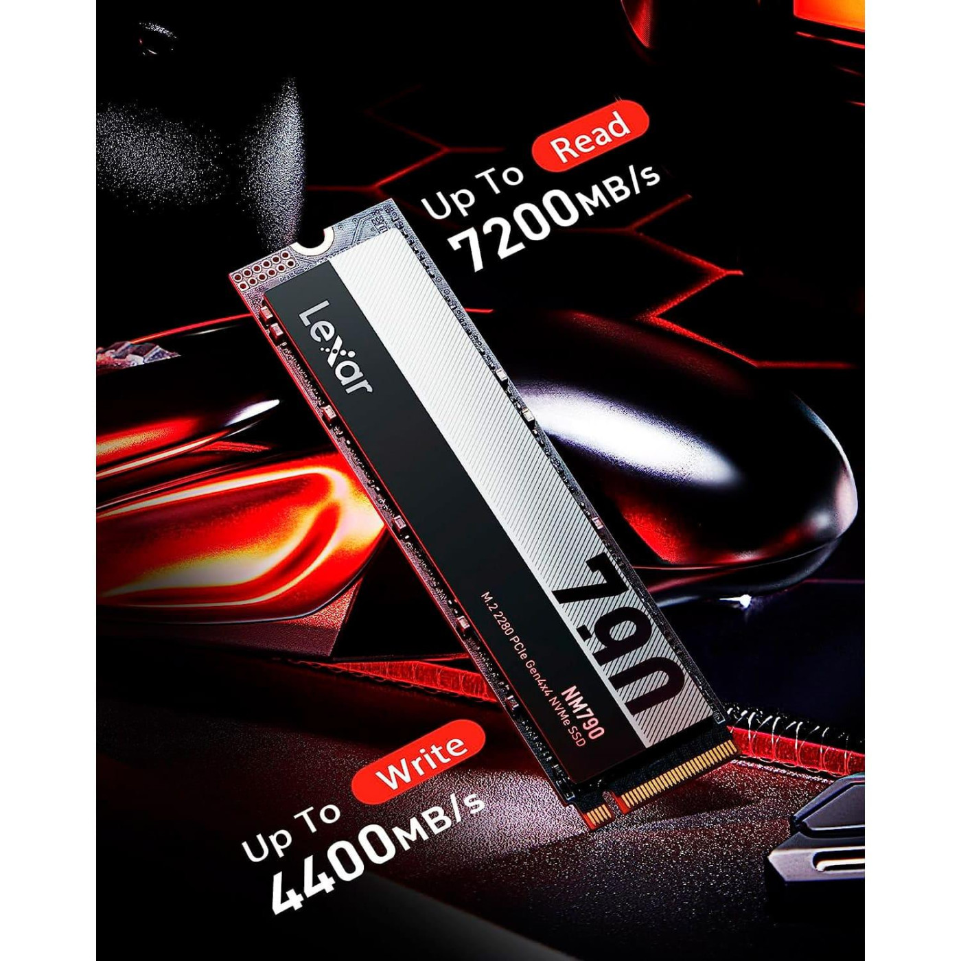 Накопичувач SSD Lexar m.2 NVMe 4TB NM790 (LNM790X004T-RNNNG)