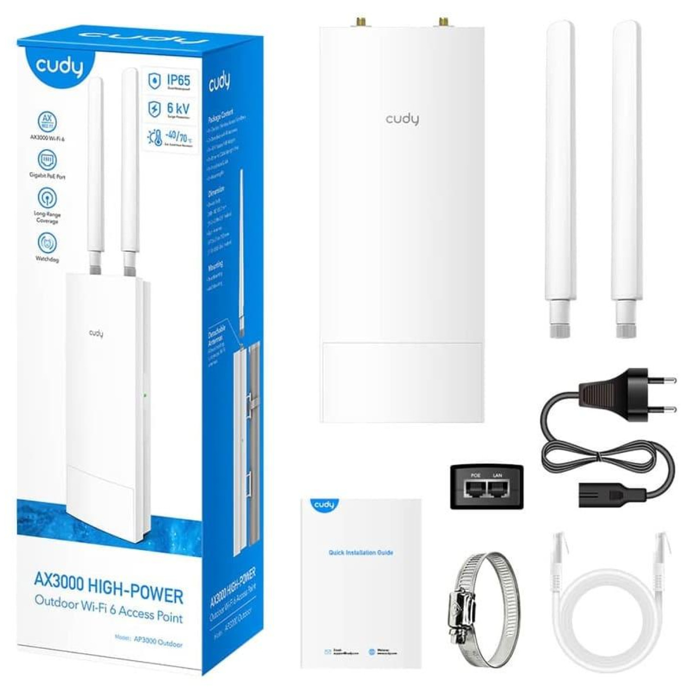 Точка доступа Cudy AP3000 WiFi6 2.5G (73-00527)
