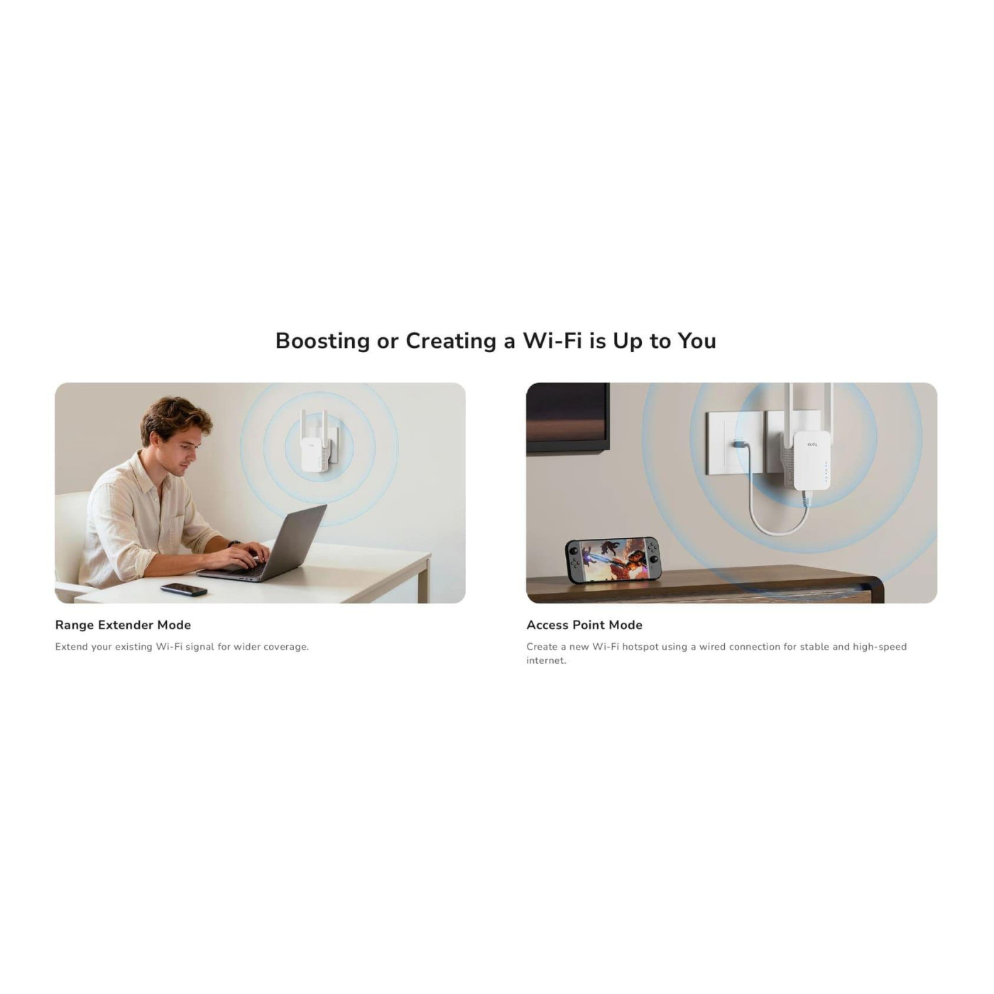 Точка доступу Cudy RE300, N300 WiFi Mesh Repeater (RE3001)