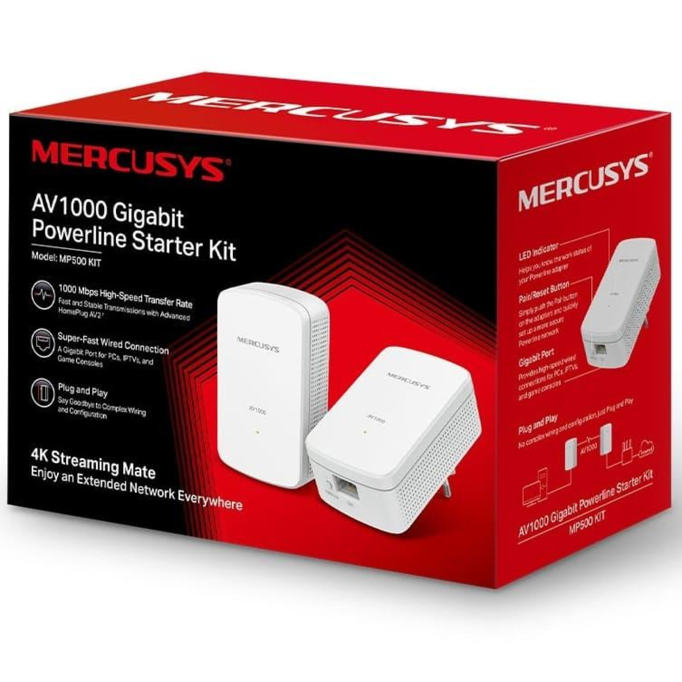 Точка доступу Mercusys Powerline MP500 KIT (MP500 KIT)