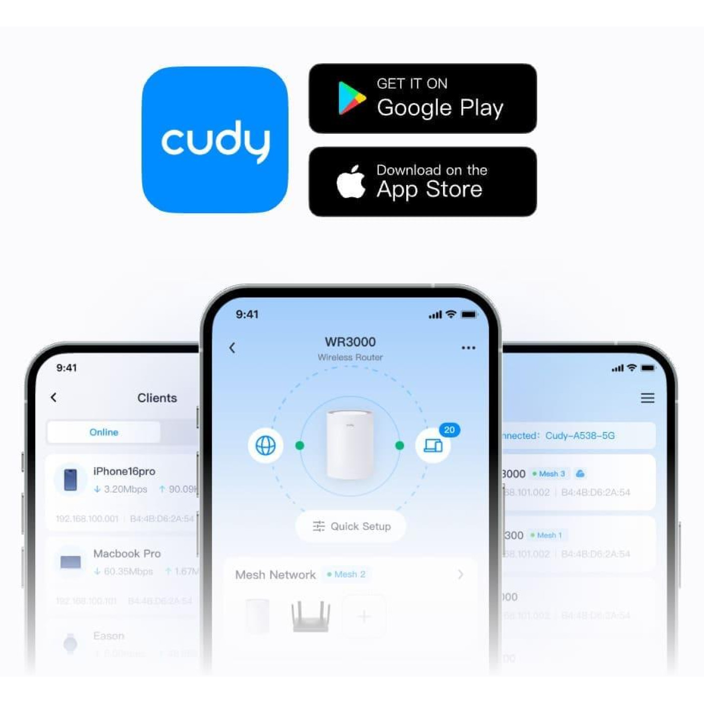 Точка доступа Cudy Wi-Fi сигналу RE1500, AX1500 Wi-Fi 6 Mesh Repeater (RE1500)