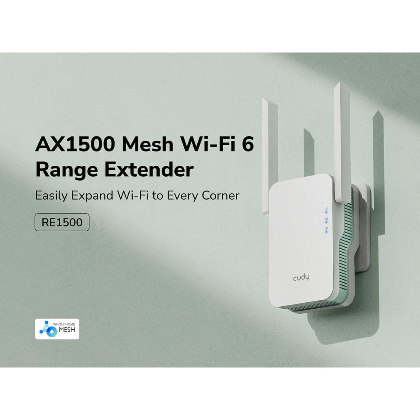 Точка доступа Cudy Wi-Fi сигналу RE1500, AX1500 Wi-Fi 6 Mesh Repeater (RE1500)
