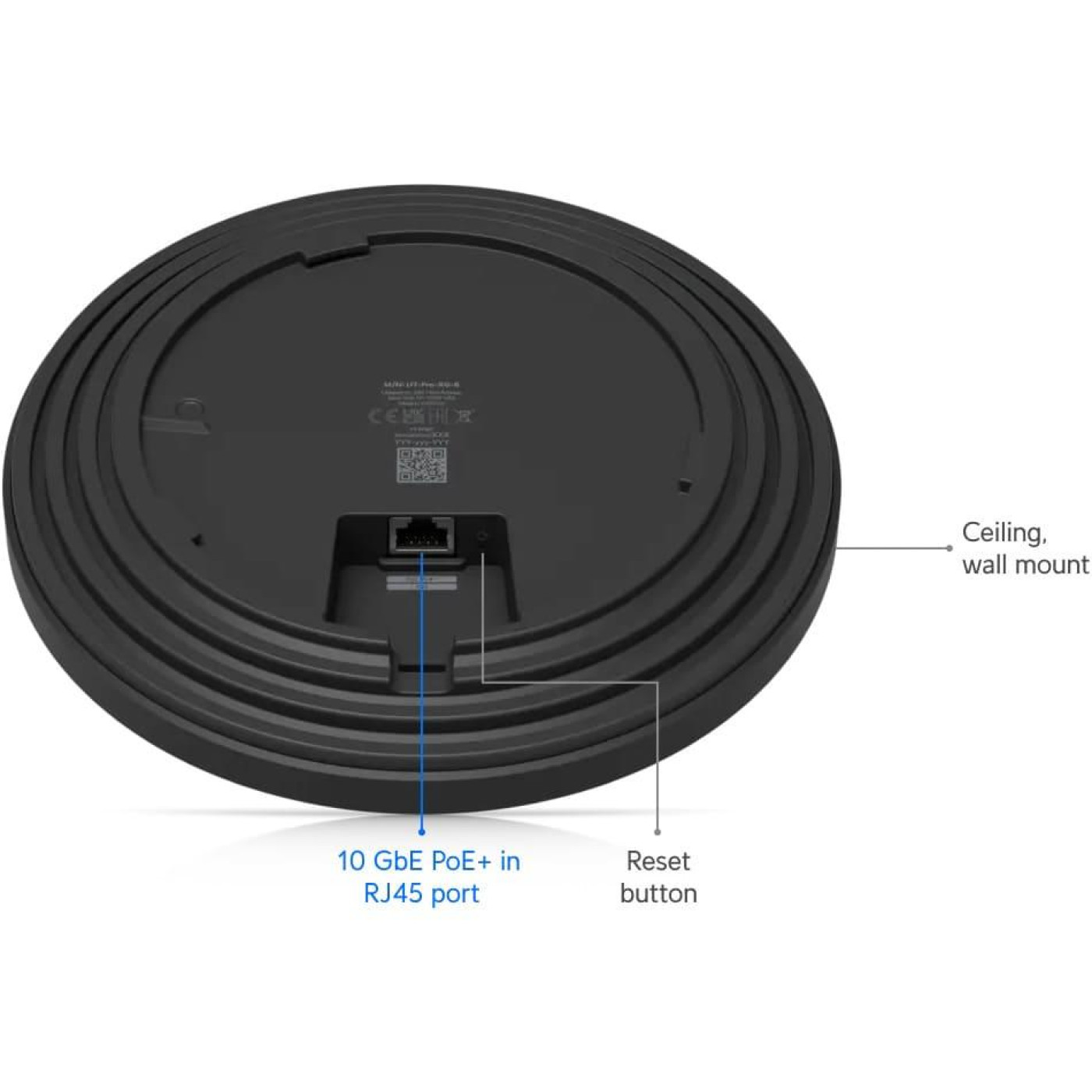 Точка доступа Ubiquiti UniFi U7 Pro XG Black (U7-PRO-XG-B)