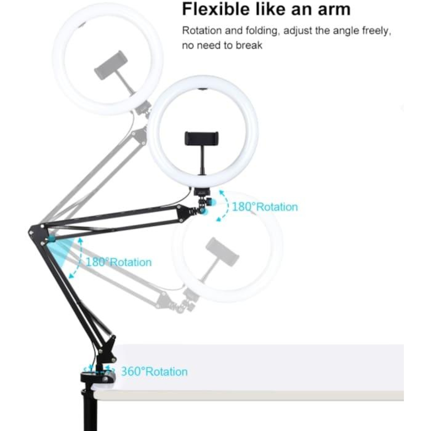 Кильцева USB LED лампа Puluz PKT3090B 10,2