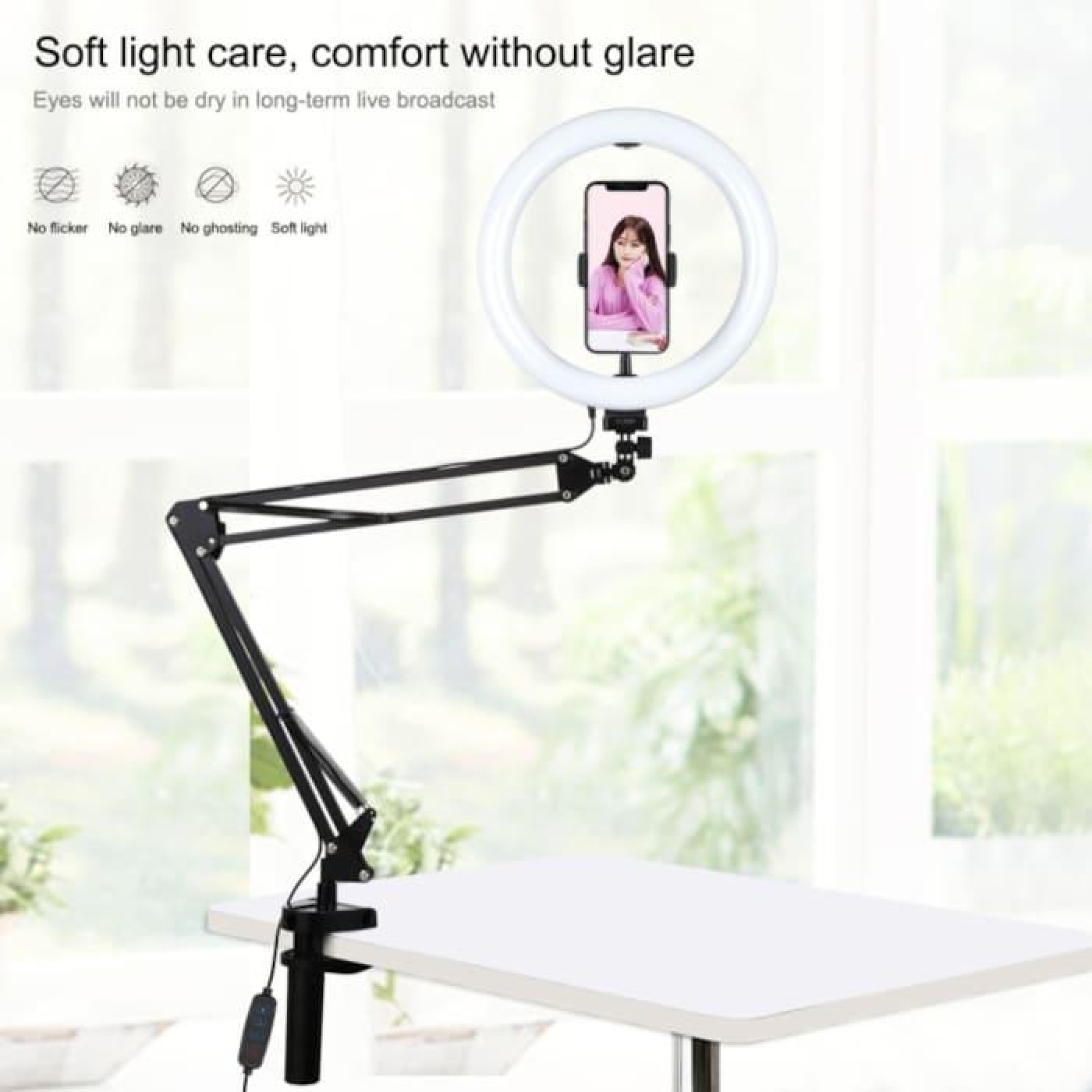 Кильцева USB LED лампа Puluz PKT3090B 10,2