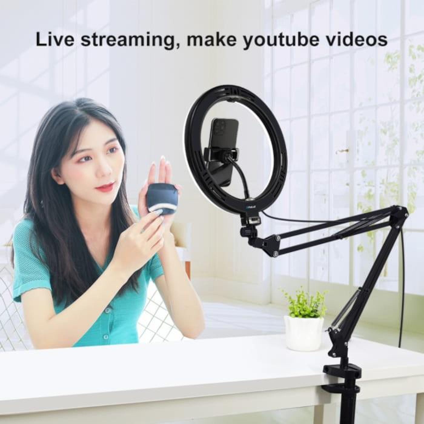 Кильцева USB LED лампа Puluz PKT3090B 10,2