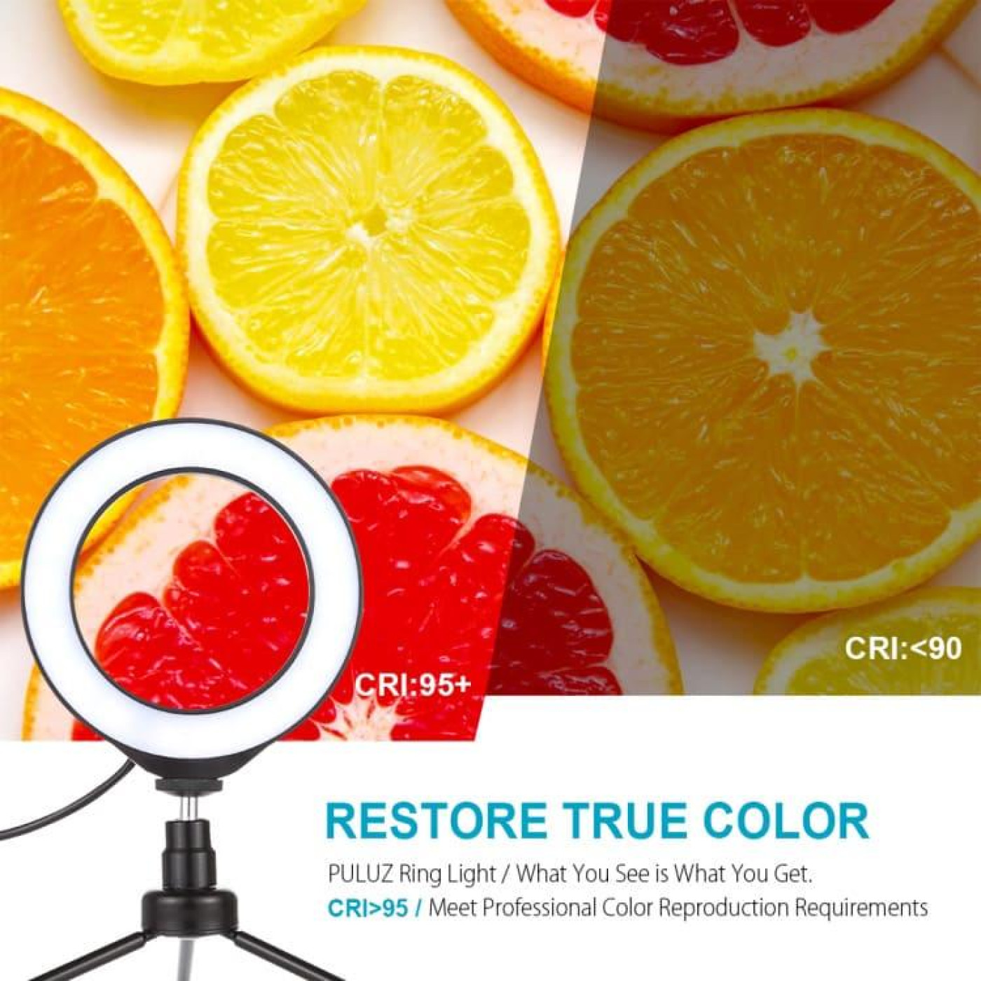 Кільцева USB LED лампа Puluz PU378 6.2